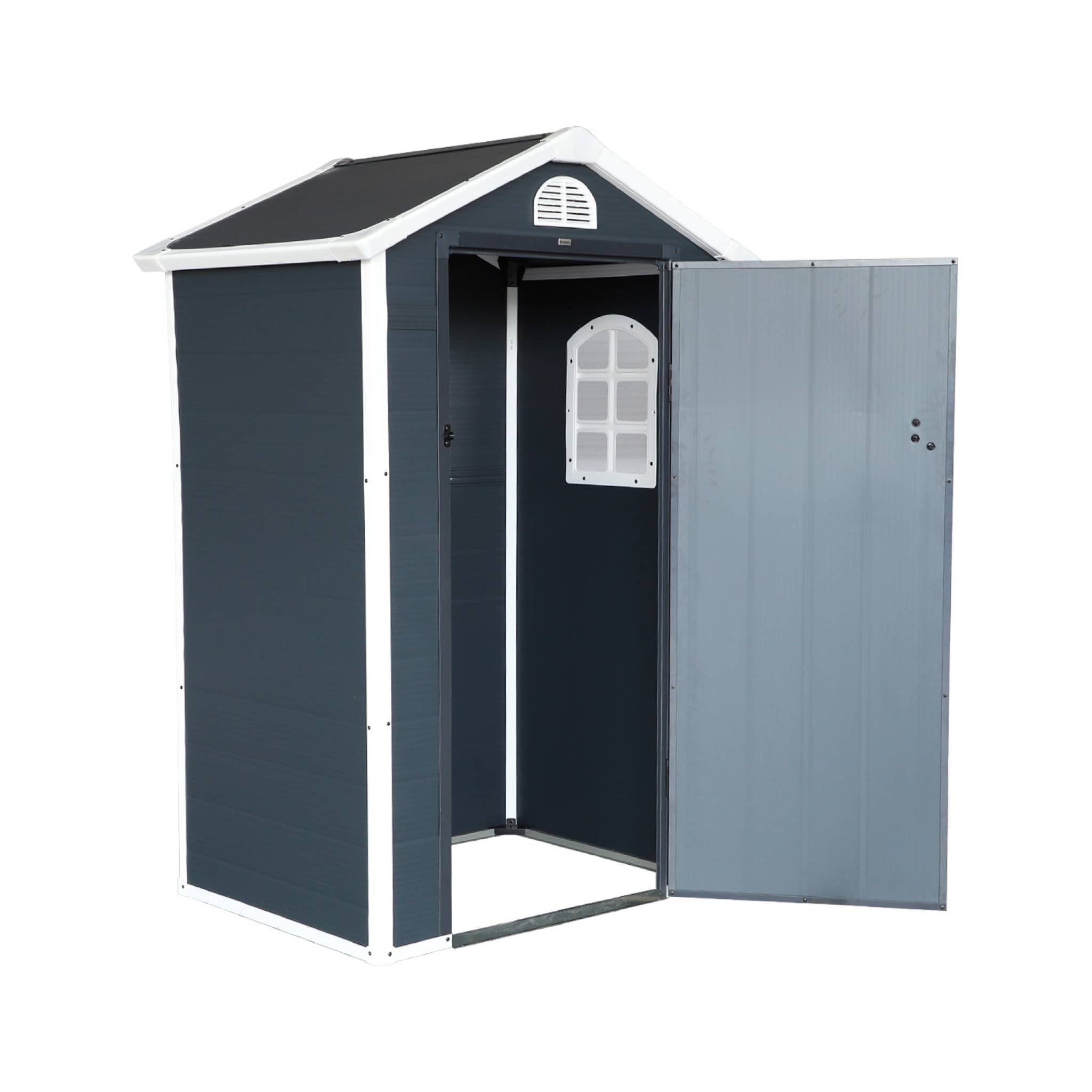 Casetta da giardino in plastica, struttura in alluminio, 1.39m²,