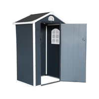 Casetta da giardino in plastica, struttura in alluminio, 1.39m²,