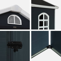 Casetta da giardino in plastica, struttura in alluminio, 1.39m²,