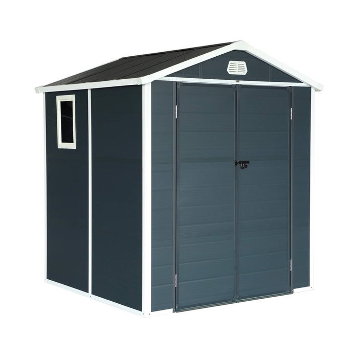 Casetta da giardino in plastica, struttura in alluminio, 3.65m²,