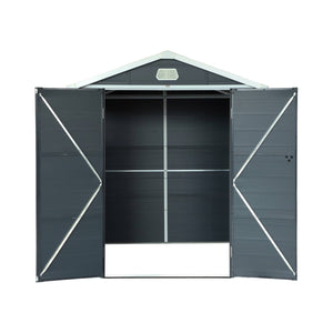 Casetta da giardino in plastica, struttura in alluminio, 3.65m²,