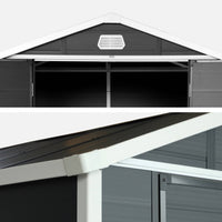 Casetta da giardino in plastica, struttura in alluminio, 3.65m²,