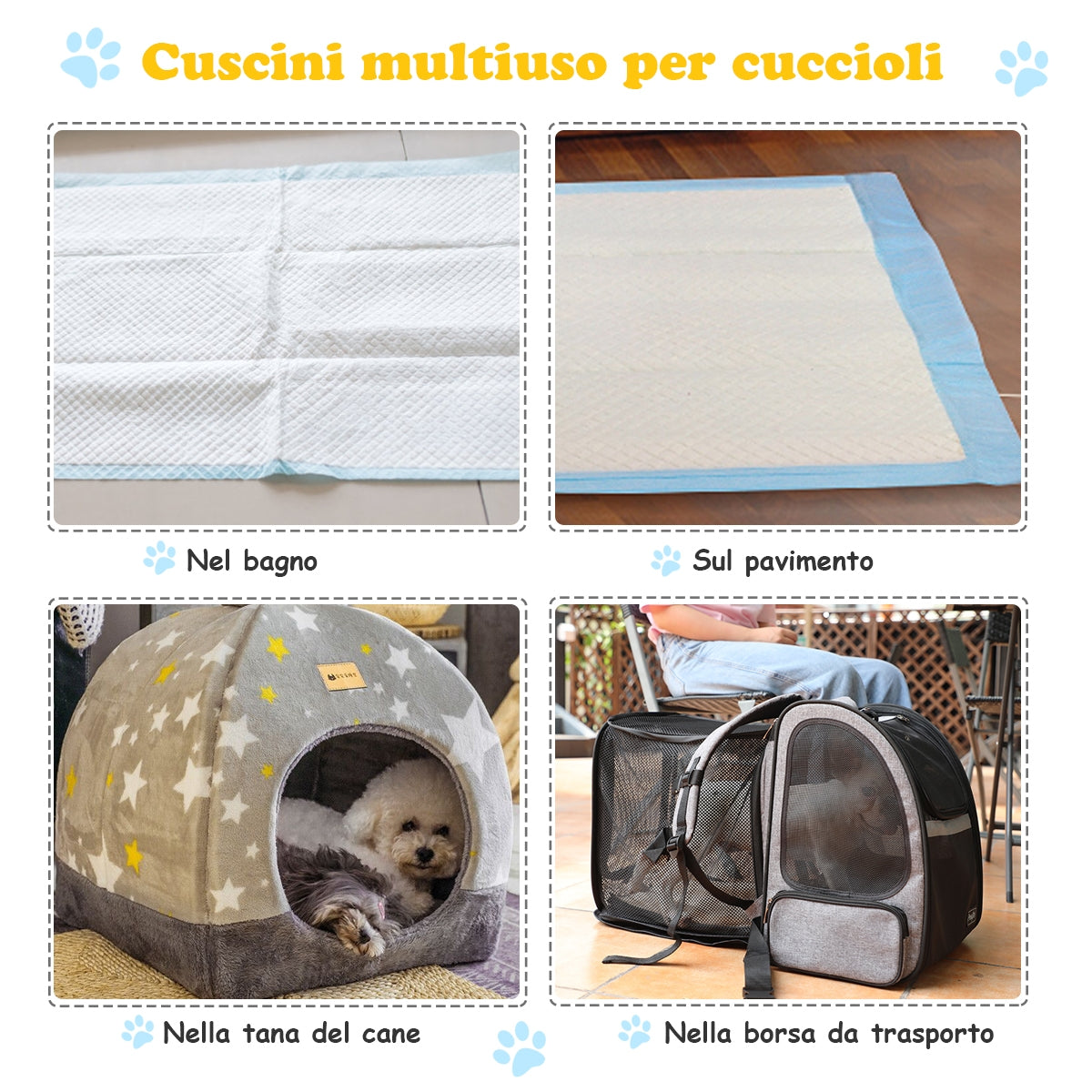 Traverse usa e getta con controllo odore, Traverse con asciugatura rapida per cani gatti conigli, 60 x 90 cm-Giochi e accessori per cani