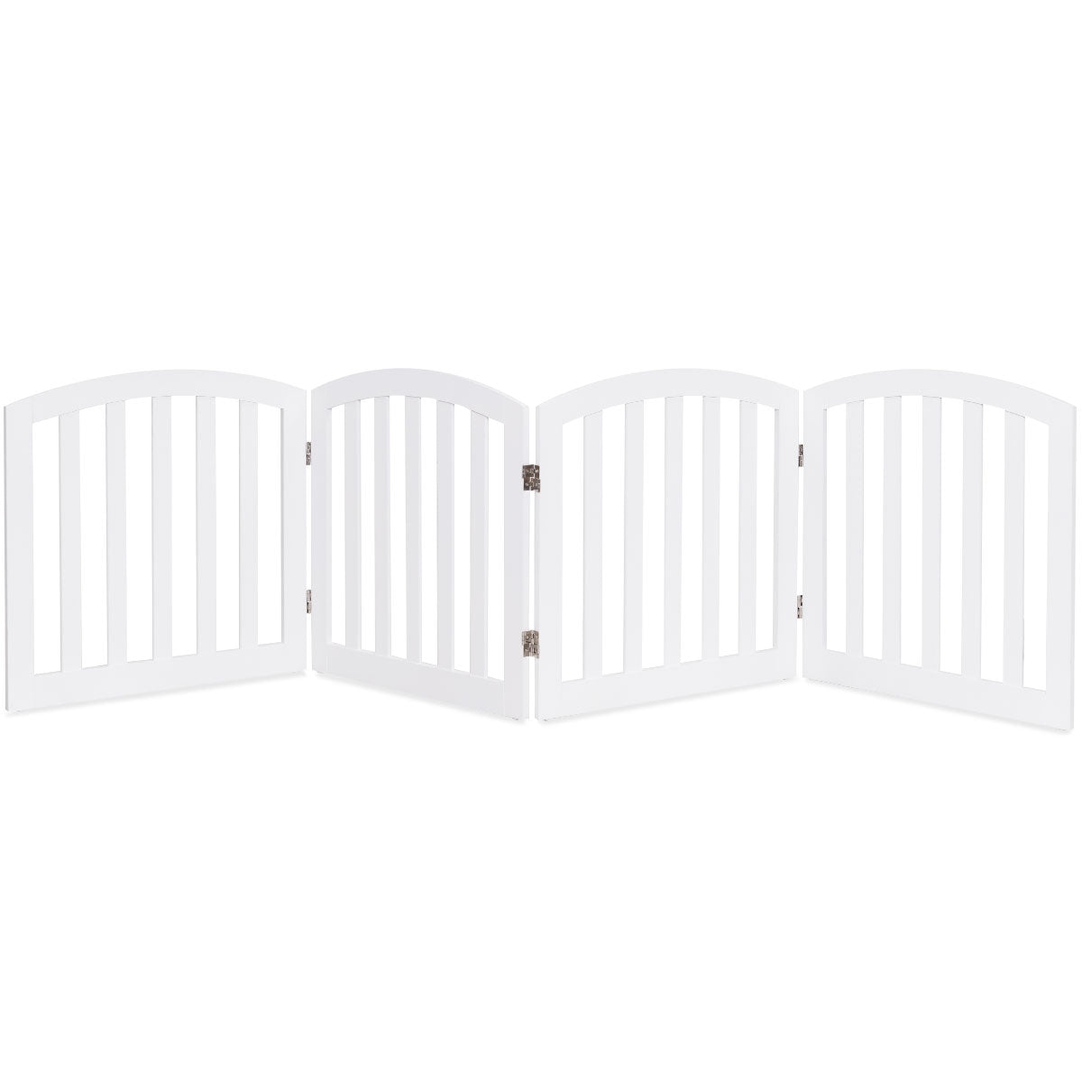 Barriera di sicurezza per cani in legno pieghevole autoportante 4 lati 246 x 61 cm bianco 20_0001872