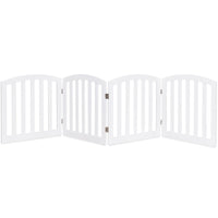 Barriera di sicurezza per cani in legno pieghevole autoportante 4 lati 246 x 61 cm bianco 20_0001872