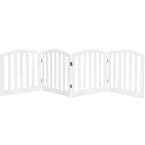Barriera di sicurezza per cani in legno pieghevole autoportante 4 lati 246 x 61 cm bianco 20_0001872