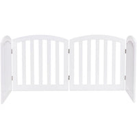 Barriera di sicurezza per cani in legno pieghevole autoportante 4 lati 246 x 61 cm bianco 20_0001872