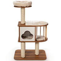 Tiragraffi multilivello 68 x 48 x 117 cm con cuscini lavabili e corda in sisal stile scandinavo legno composito marrone 20_0010082