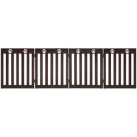 Cancello di legno per animali domestici, Cancello pieghevole con cerniere flessibili a 360¡ã e 4 pannelli, Caff¨¨-Cancelli