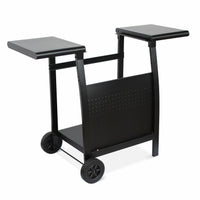 Carrello plancha 2 bruciatori acciaio, nero