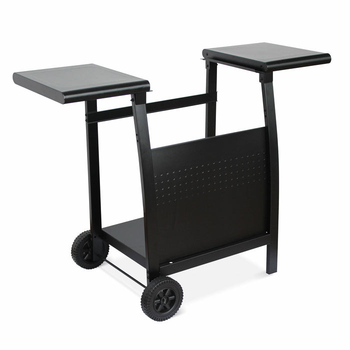 Carrello plancha 2 bruciatori acciaio, nero