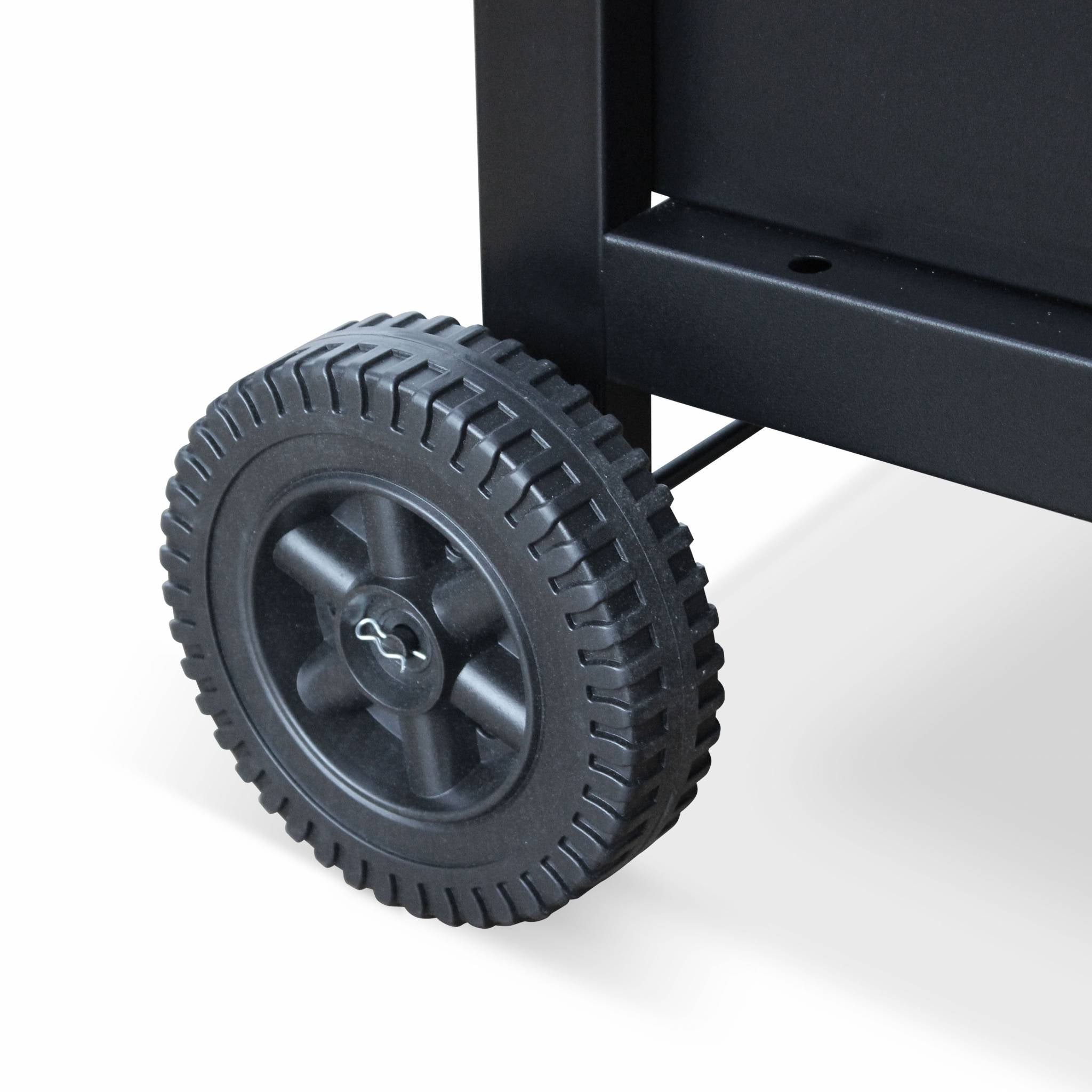 Carrello plancha 2 bruciatori acciaio, nero