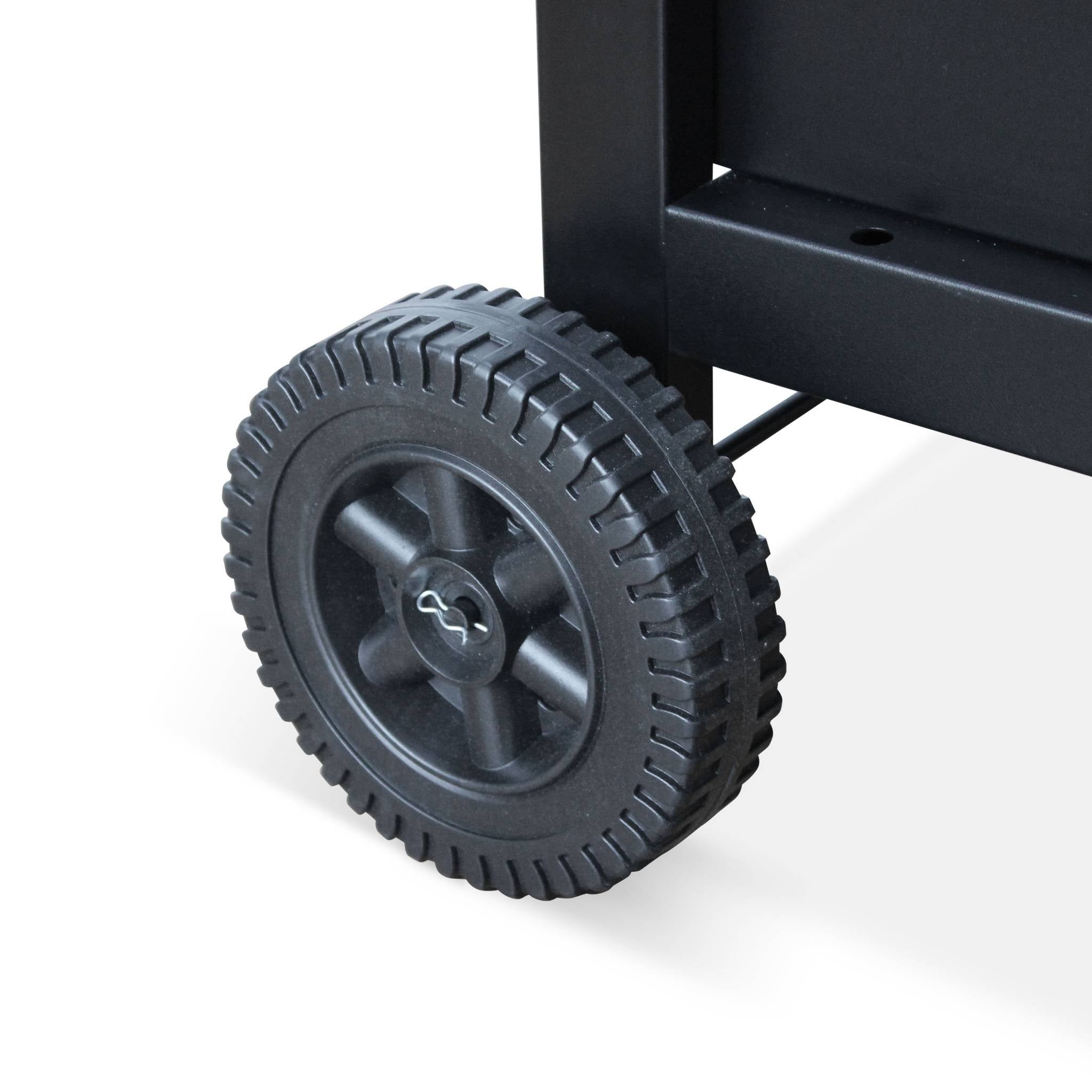 Carrello plancha 4 bruciatori acciaio, nero