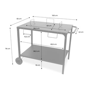 Carrello da cucina, nero