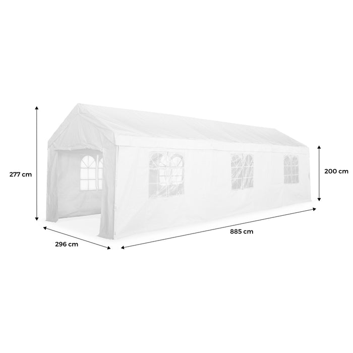 Tenda per ricevimenti, 3x9m, bianco