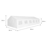 Tenda da ricevimento 6x12m, bianco