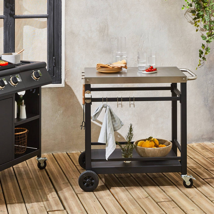 Carrello per barbecue, nero