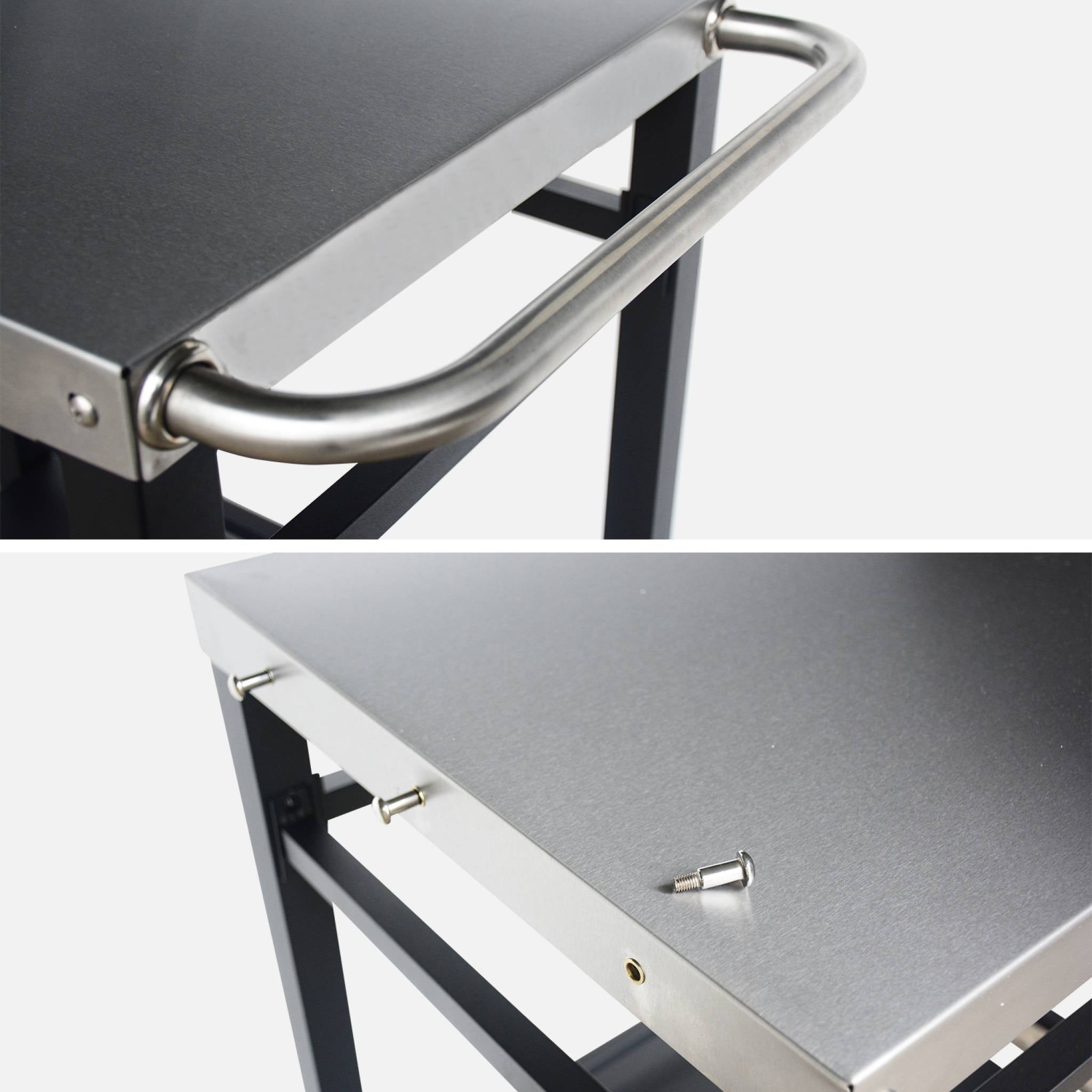 Carrello per barbecue, nero