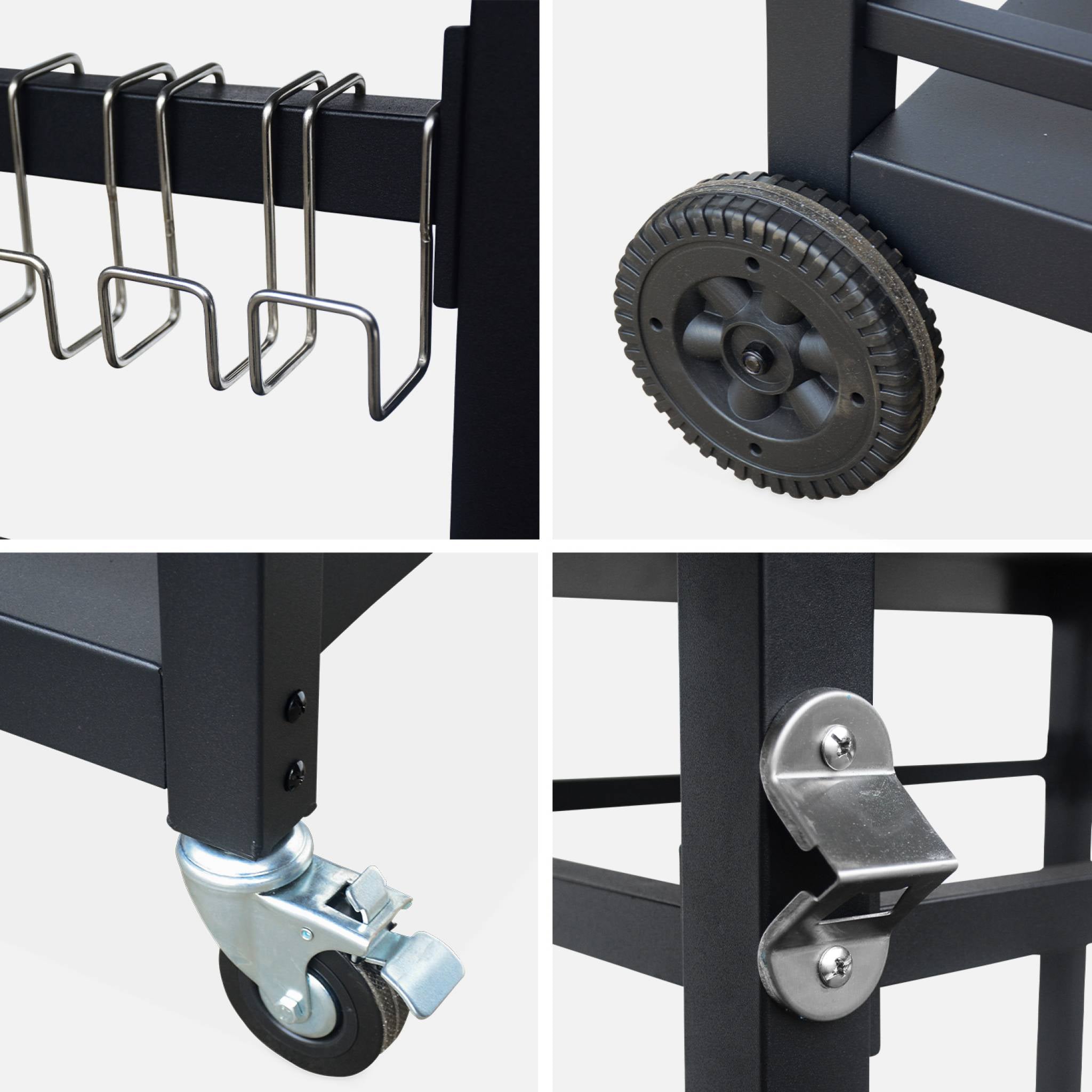 Carrello per barbecue, nero