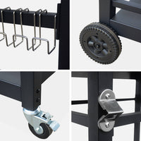 Carrello per barbecue, nero