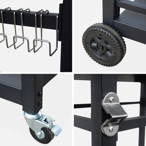 Carrello per barbecue, nero