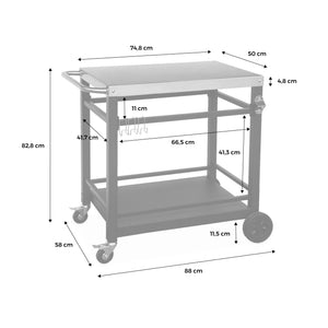 Carrello per barbecue, nero