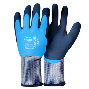 Guanti lavoro aqua impermeabili idrorepellenti ambienti umidi bagnati wondergrip *** misura large - l, confezione 1