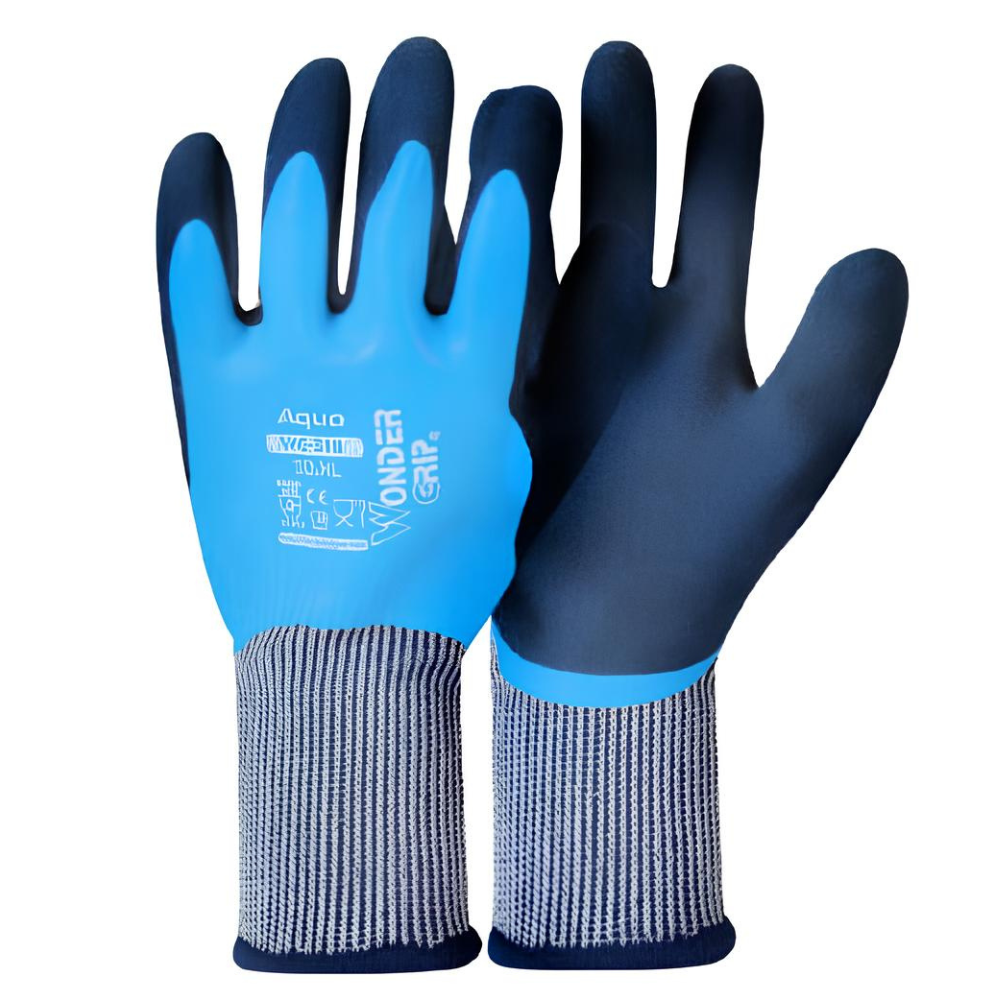 Guanti lavoro aqua impermeabili idrorepellenti ambienti umidi bagnati *** misura extralarge - xl, confezione 1