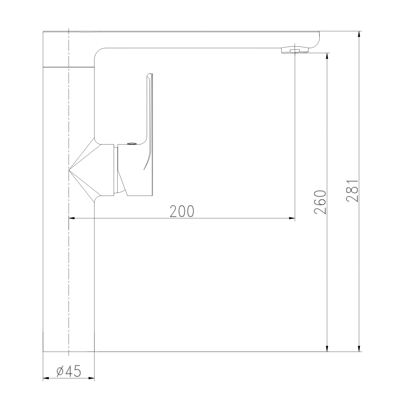 Miscelatore monocomando lavello cucina orientabile tunisi installazione rapida *** finitura- cromo lucido, confezione 1