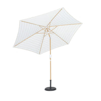 Ombrellone rotondo da 3m con palo centrale in alluminio finto legno,