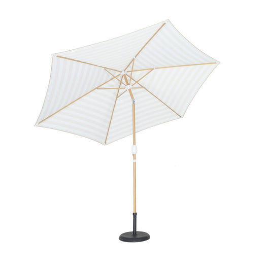 Ombrellone rotondo da 3m con palo centrale in alluminio finto legno,