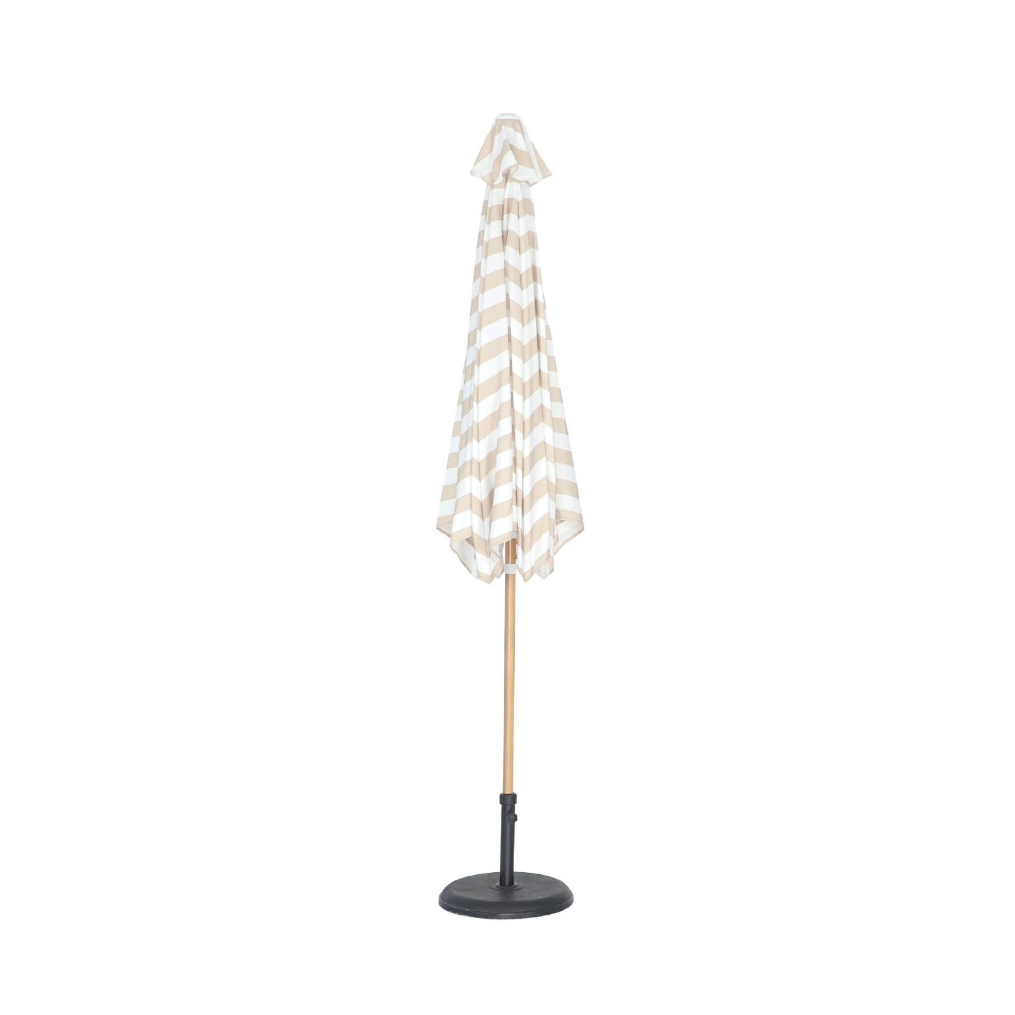 Ombrellone rotondo da 3m con palo centrale in alluminio finto legno,