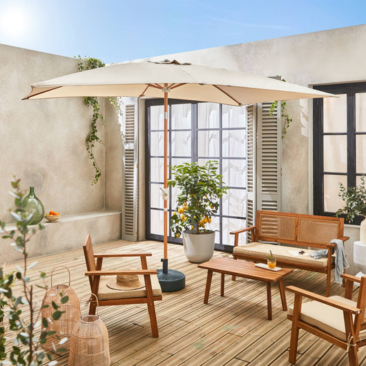 Ombrellone rettangolare 2x3m, sabbia