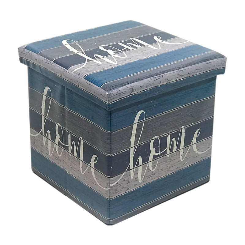PUFF CUBO 32x32x32 PIEGH. HOME BLU