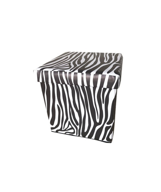 PUFF CUBO 32x32x32 PIEGH. ZEBRA
