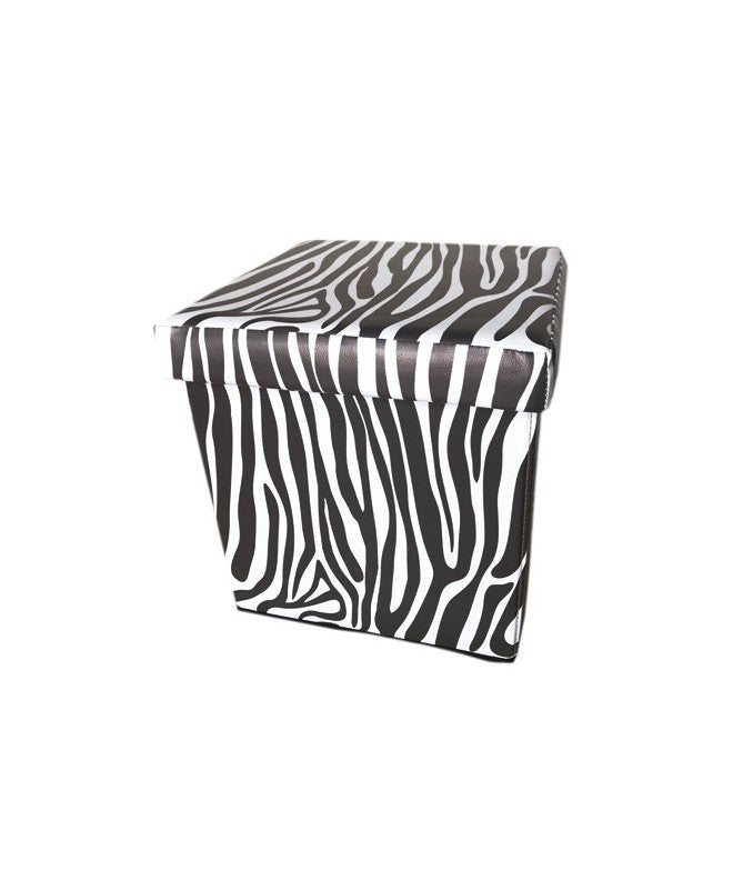 PUFF CUBO 32x32x32 PIEGH. ZEBRA