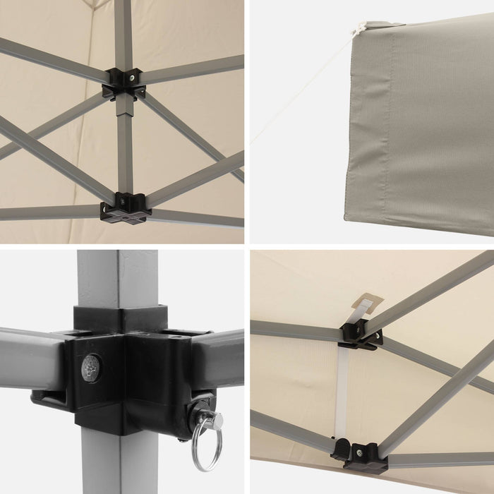 Gazebo da giardino 3x3m, sabbia