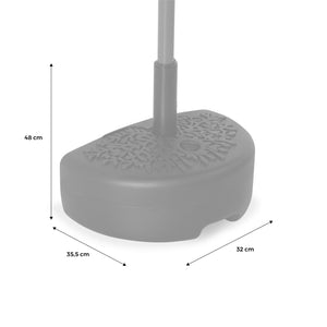 Base per ombrellone   mezzaluna  in plastica, nero