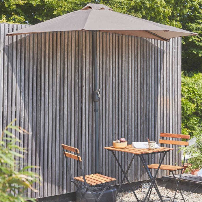 Mezzo ombrellone per balcone, 2.5m, talpa