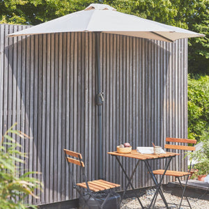 Mezzo ombrellone per balcone, 2.5m, sabbia