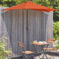 Mezzo ombrellone per balcone, 2.5m, terracotta