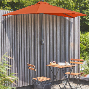 Mezzo ombrellone per balcone, 2.5m, terracotta