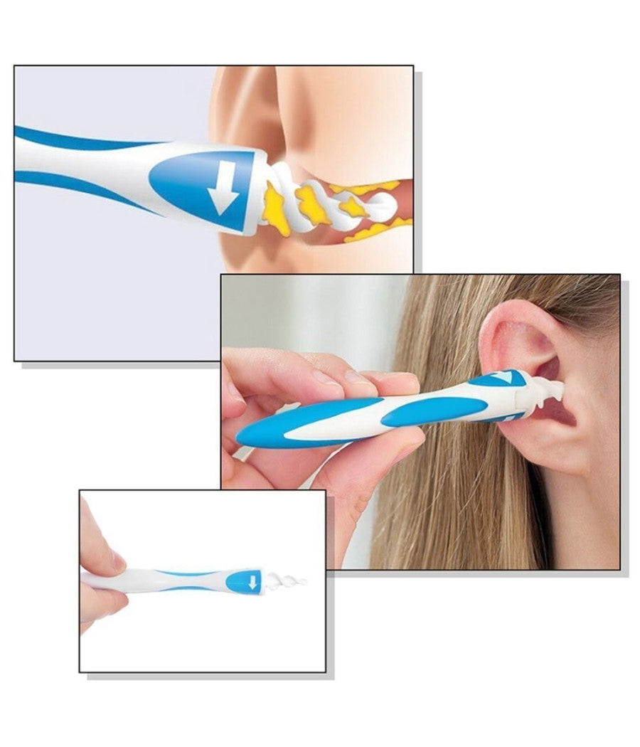 Pulisci Pulitore Per Orecchie Elimina Rimuovi Leva Cerume Cotton Fioc A Spirale         