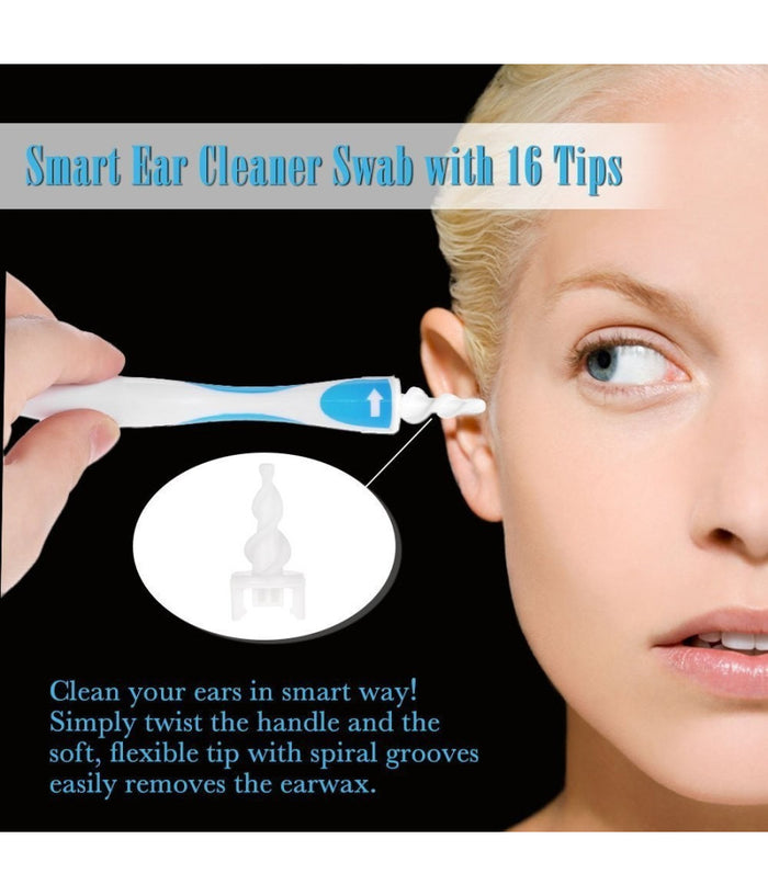 Pulisci Pulitore Per Orecchie Elimina Rimuovi Leva Cerume Cotton Fioc A Spirale         