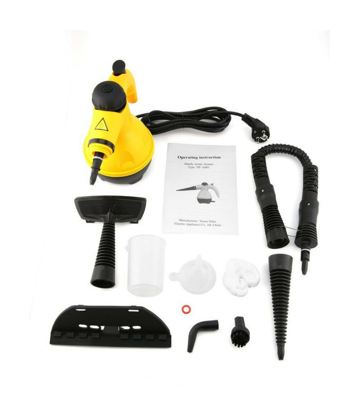 Pulitore A Vapore Elettrico Portatile Multiuso 1000 Watt 350ml 50°c Accessori         