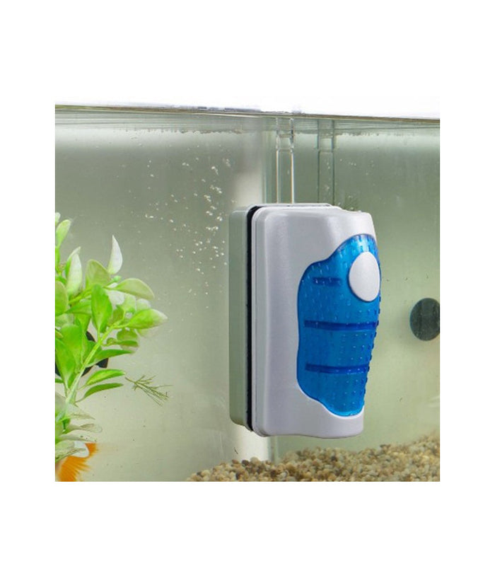 Pulitore Magnetico Tergi Vetro Per Acquario Spazzola Calamita Pulizia Rs-06         