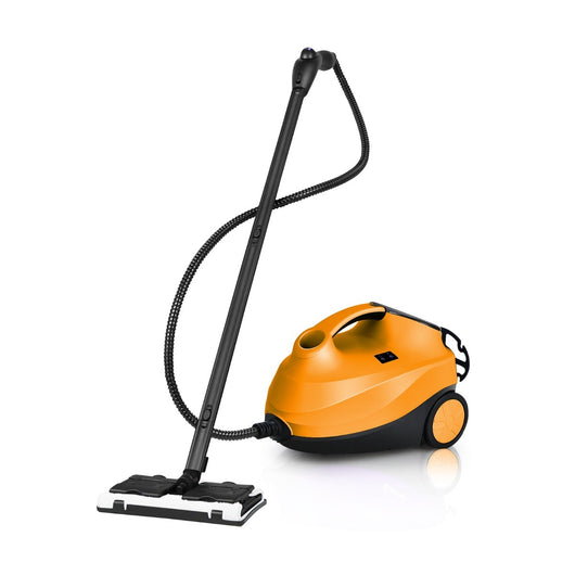 Pulitore a vapore con 19 accessori e serbatoio da 1,5 litri per pulizia tappeti-Pulitore a vapore pavimenti finestre 2000W Arancione