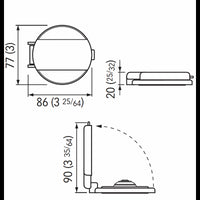PULSANTE A PIEDE BIANCO DOWN