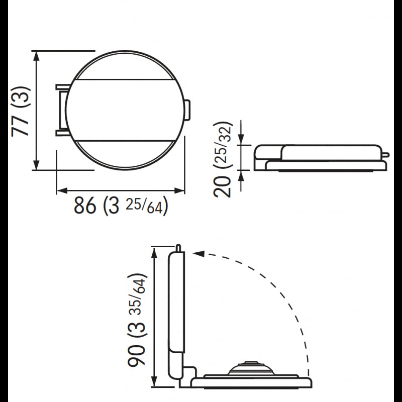 PULSANTE A PIEDE BIANCO UP