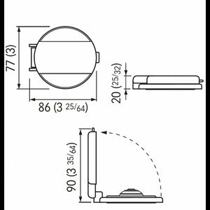 PULSANTE A PIEDE BIANCO UP